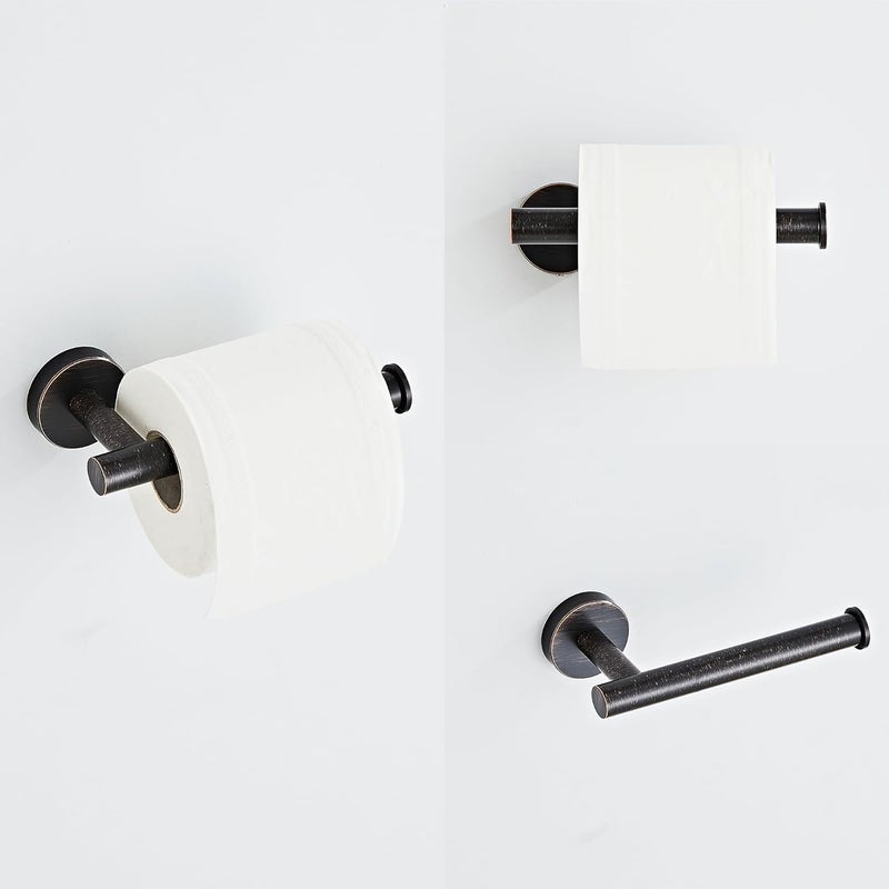 KUUBTH Oil Rubbed Bronze Bathroom Hardware Set 5 Piece with Towel Racks for Bathroom, SUS304 Stainless Steel Bath Towel Bar Set, 24 Inch Wall Mounted Accessories Kit - Image 5